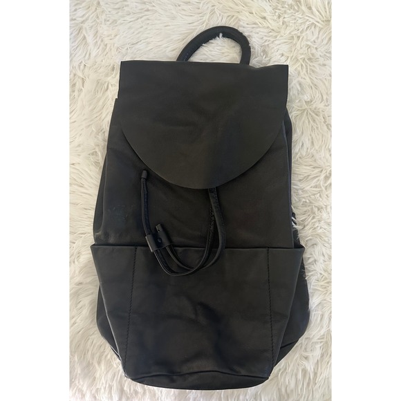 COS Handbags - COS black leather unstructured‎ drawstring backpack bag